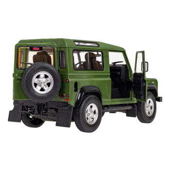 Land Rover Defender zielony RASTAR model 1:14 Zdalnie sterowanie auto + Pilot 2,4 GHz + Ręcznie otwierane drzwi
